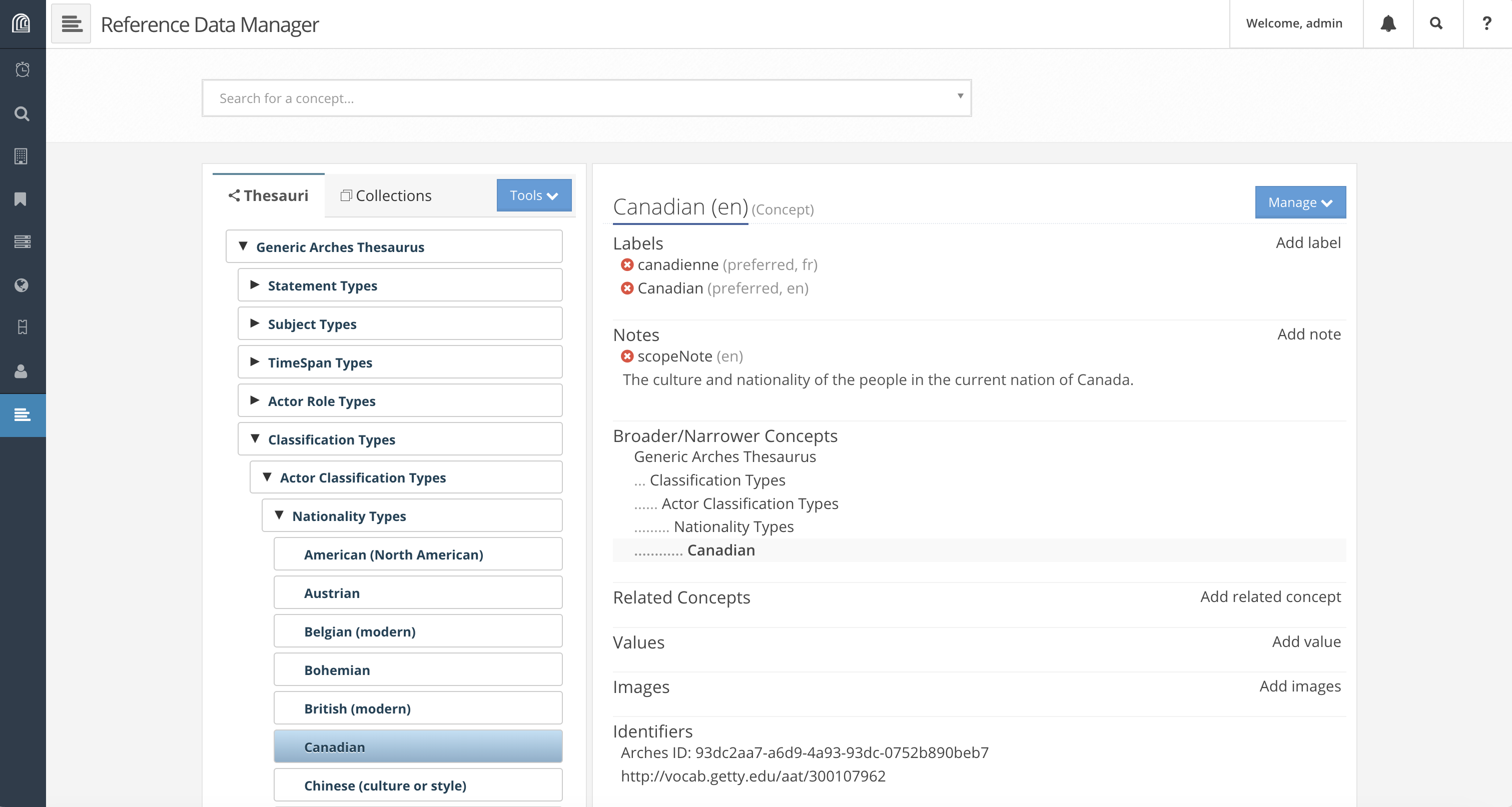 Vocabulary structure